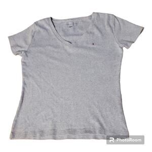 Tommy Hilfiger Small Petite Cotton Womens Blue Short Sleeve T-shirt